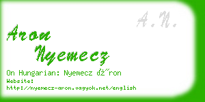 aron nyemecz business card